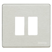 BTICINO AFDEKPLAAT MAGIC 2 MODULES - ALUMINIUM VR 502E