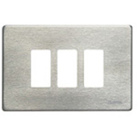 BTICINO AFDEKPLAAT MAGIC 3 MODULES - ALUMINIUM