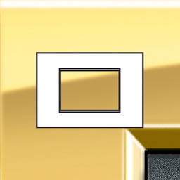 BTICINO LL-Rechthoek. afdekpl. 3 mod goud