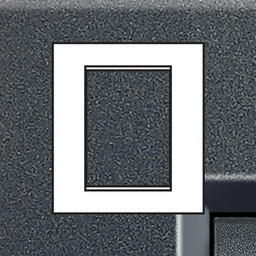 BTICINO LL-Rechthoek. afdekpl. 3+3 mod antraciet