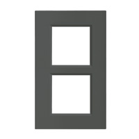 BTICINO LL-Rechthoek. afdekpl. 2x2 mod 57mm antraciet