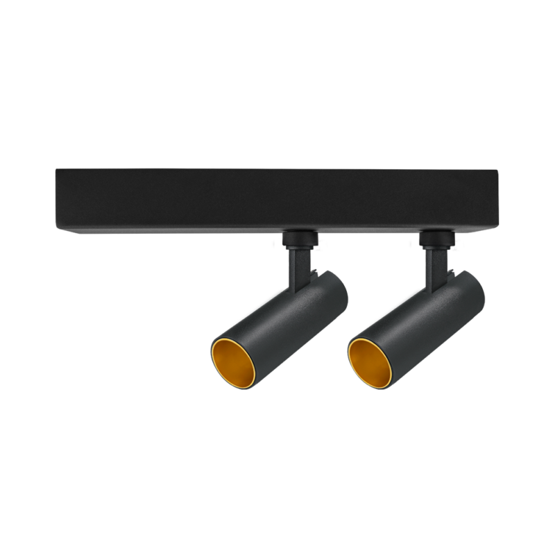 Louis MMXXII Sotille40 DUE DTW 40°-DTW (3000K-2000K)-Bridgelux 2x500Lm-Black/Gold-Ceiling surface-500lm-40°-triac